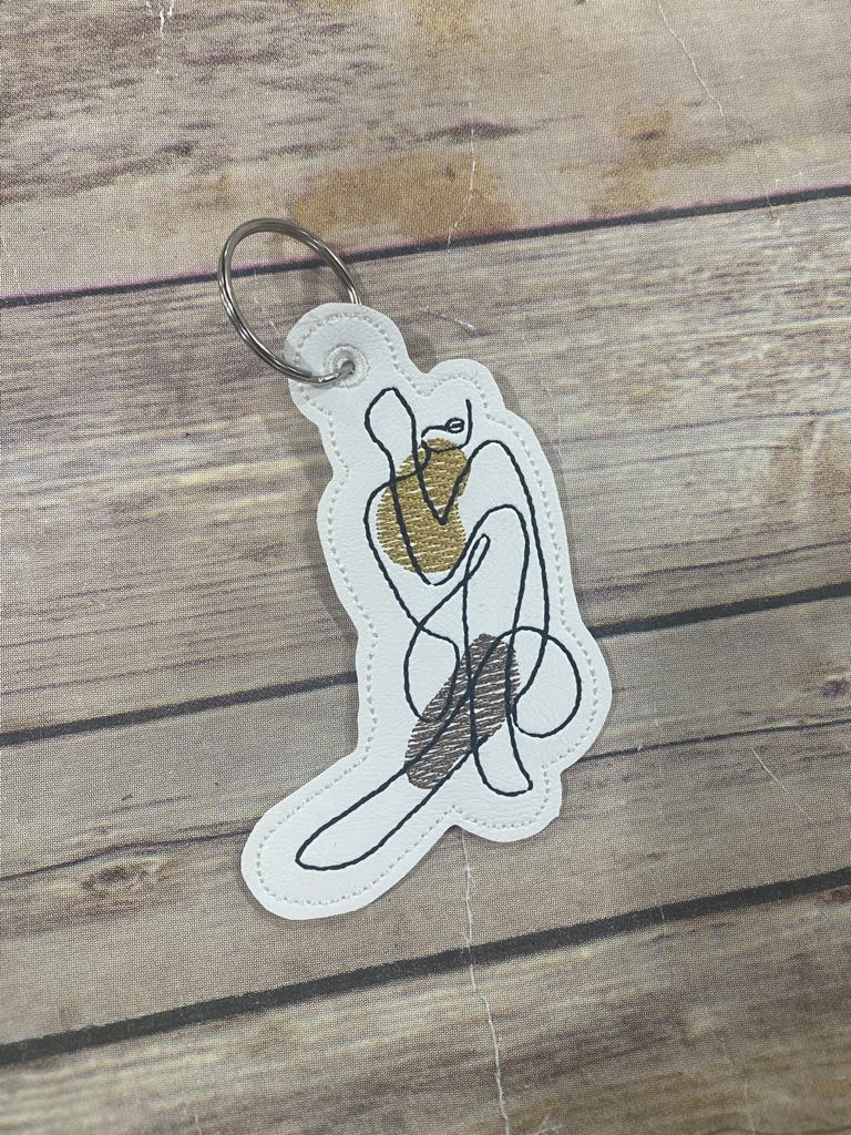 Lady 1 Line Art ITH Charm