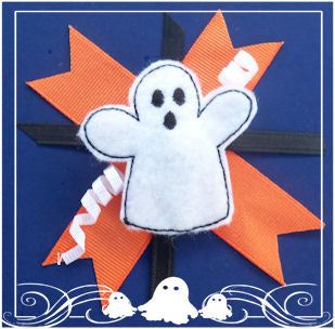 Ghost Hair Clippie and Bow Center, In The Hoop