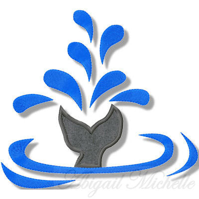Dolphin Tail Applique - 3 Sizes!