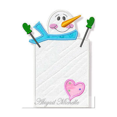 Cuddly Snowman Applique - 2 Sizes!