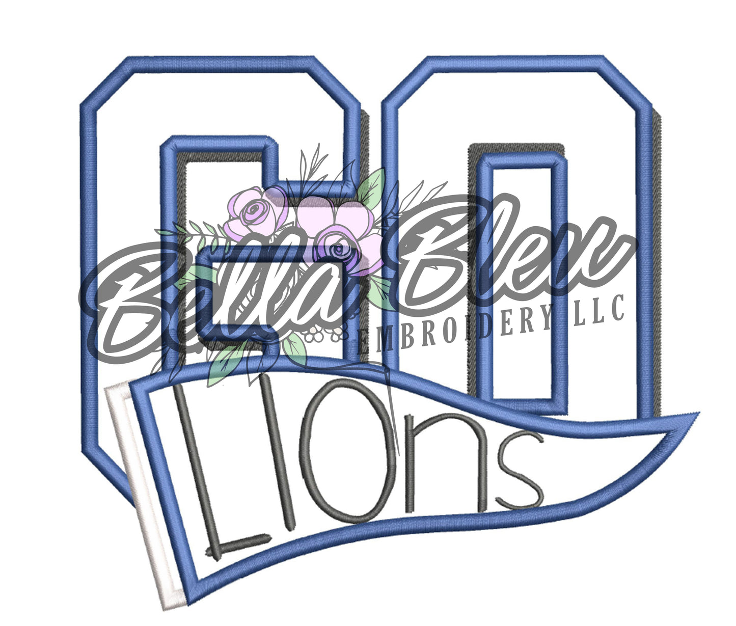 Go Lions Pennant Applique