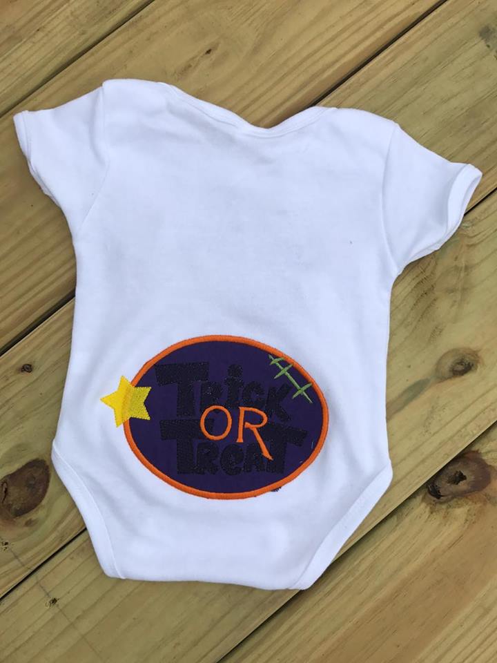 Trick or Treat applique sketchy design