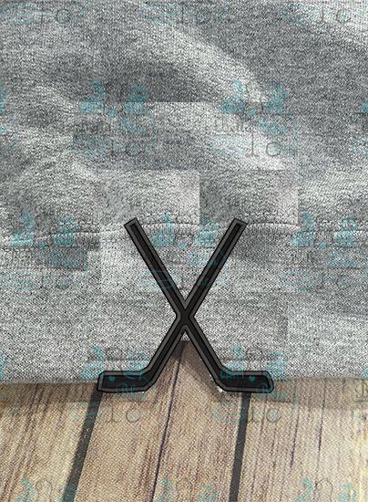 Hockey Sticks Side Design Applique 4 sizes