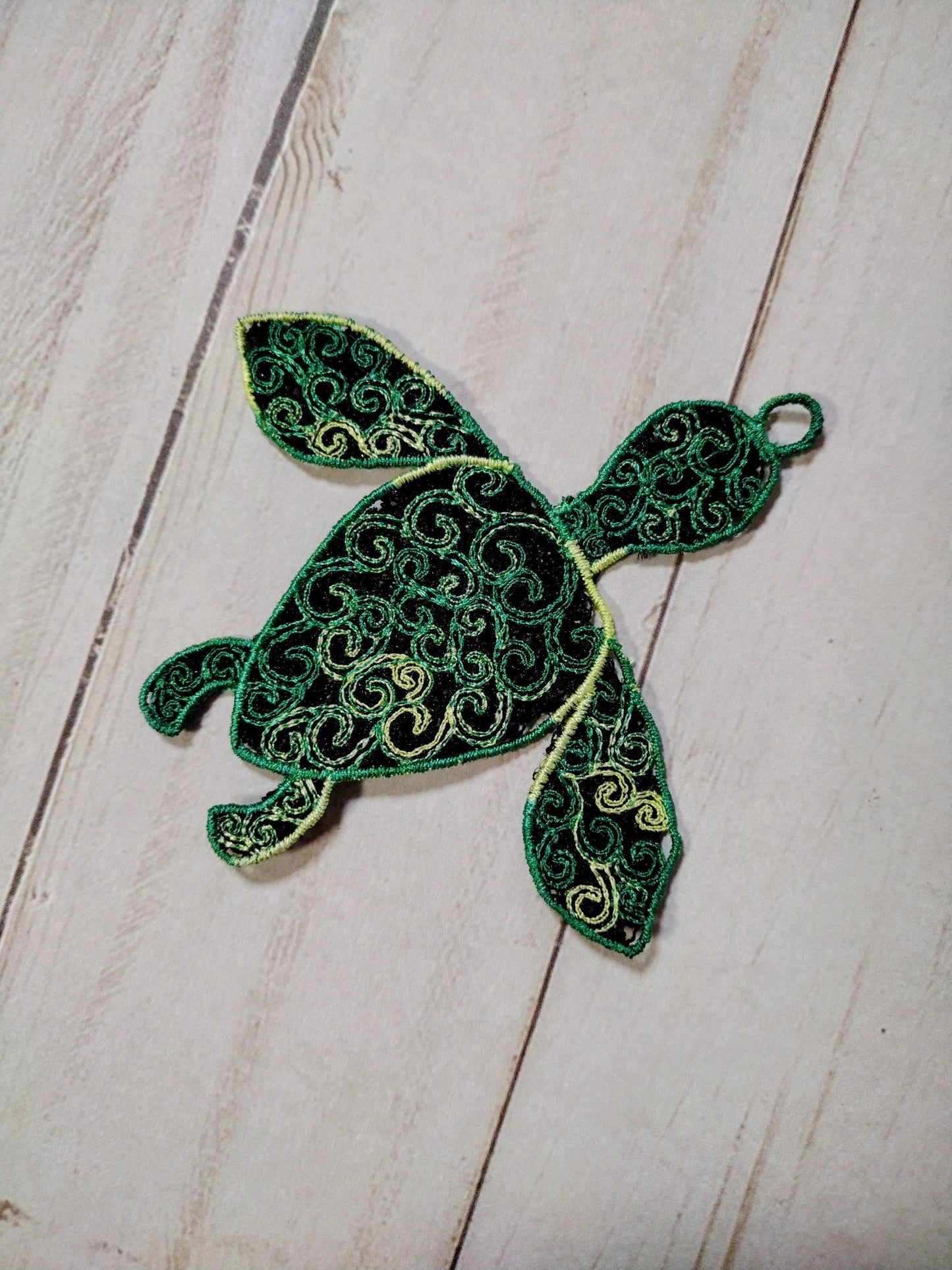 Sea Turtle Earrings and Pendant Set ITH FSL