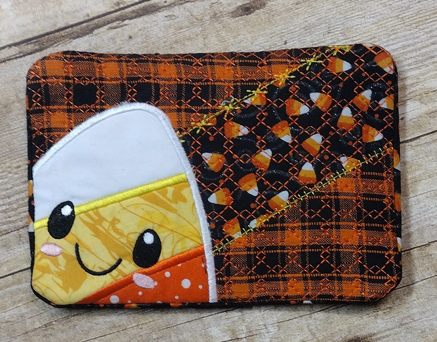 Candy Corn Mug Rug