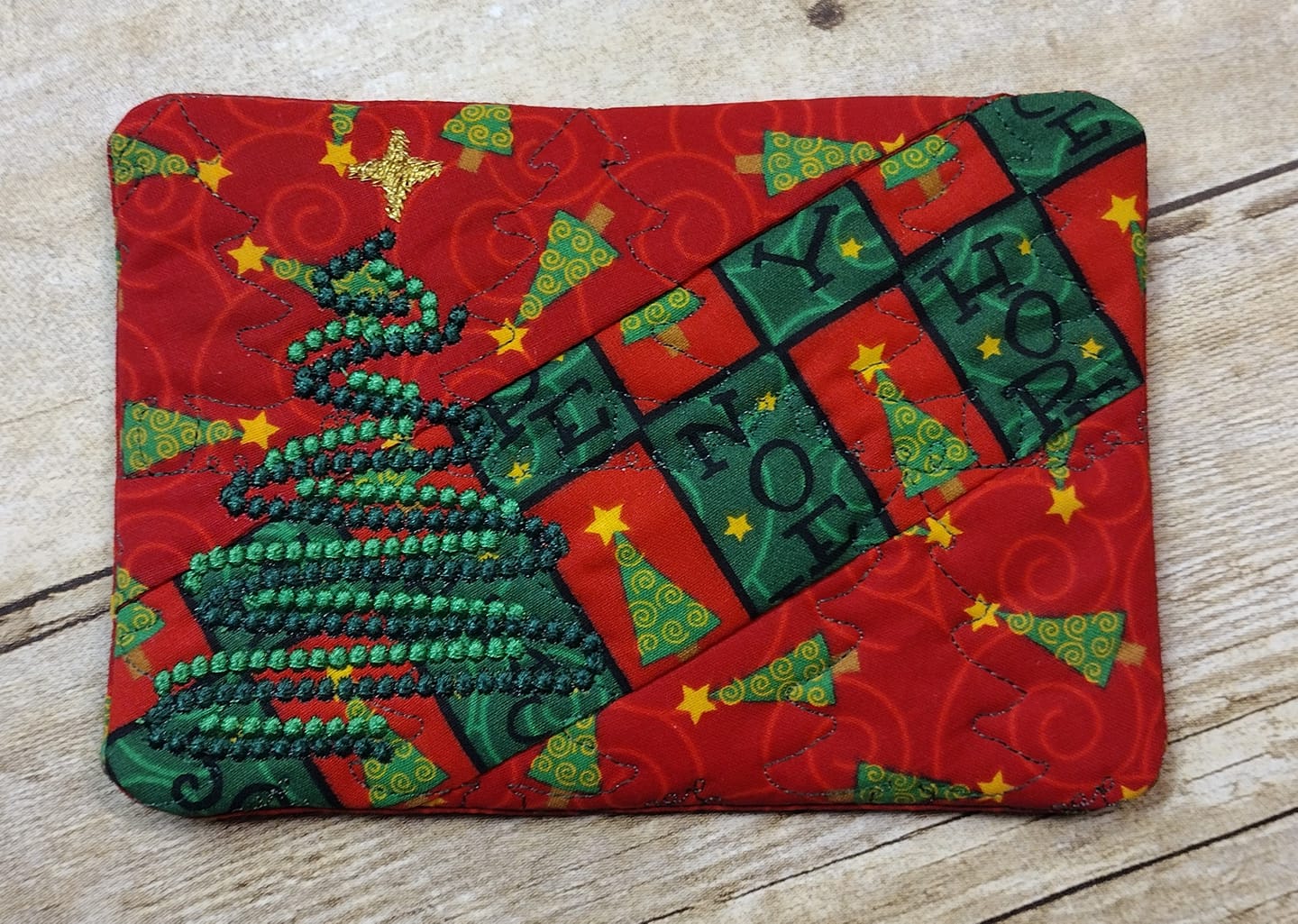 Christmas Tree ITH Mug Rug