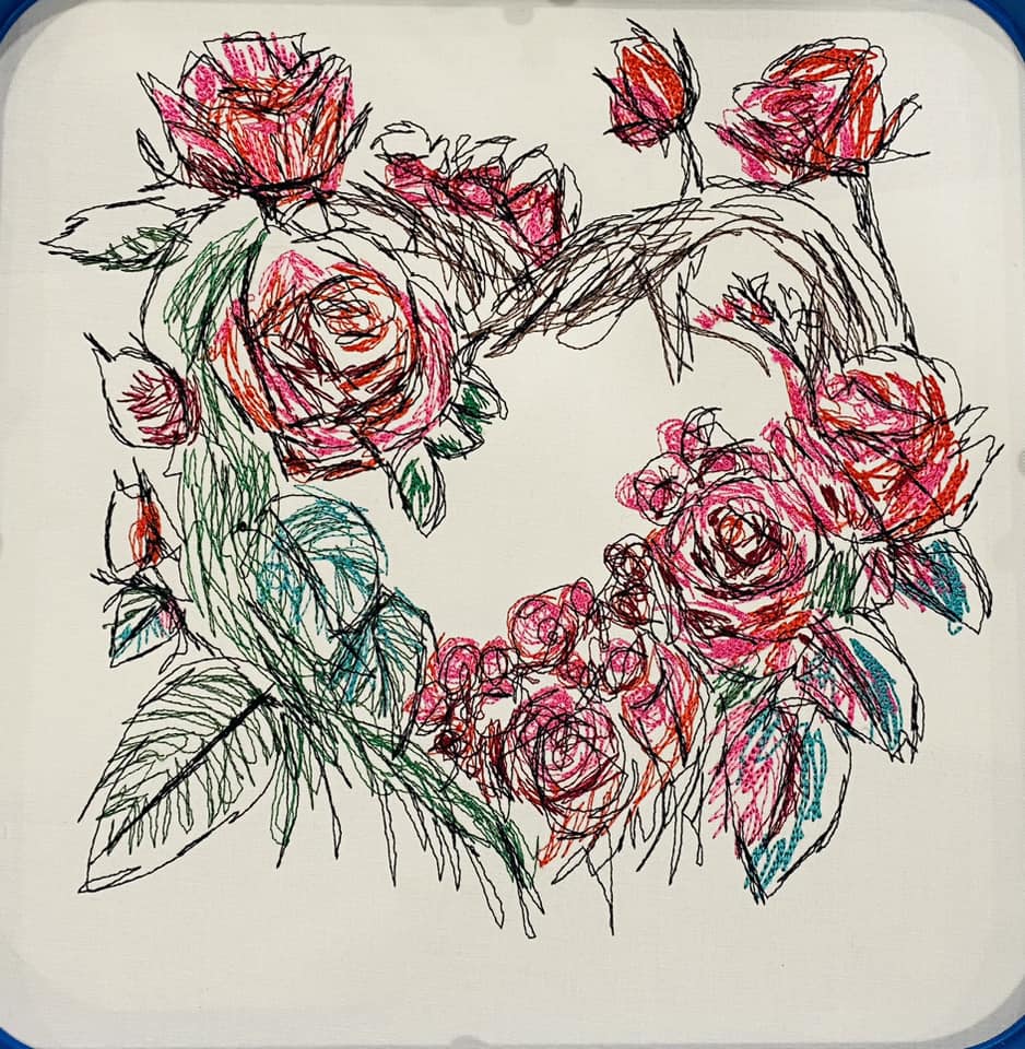 Floral Scribble Heart
