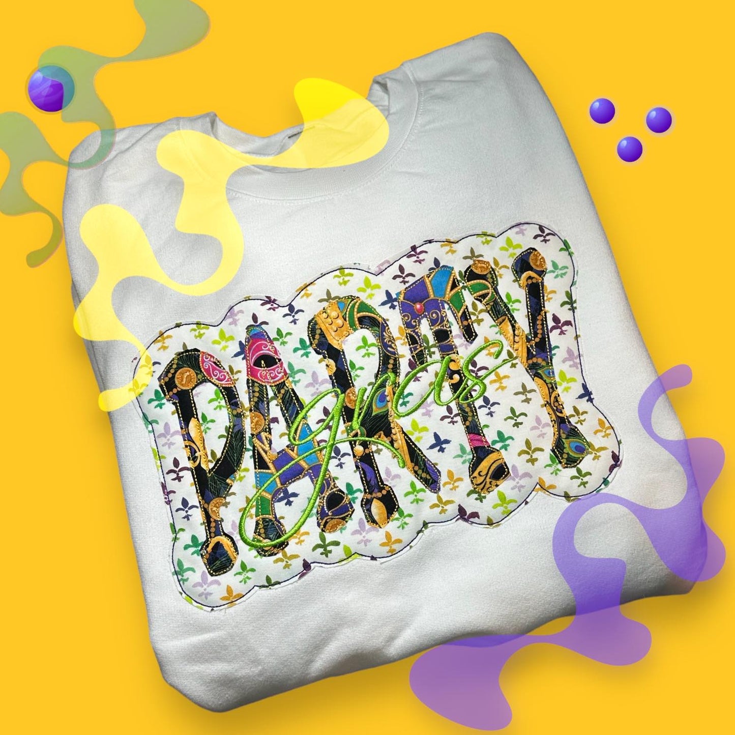 Party Gras Applique 4 sizes