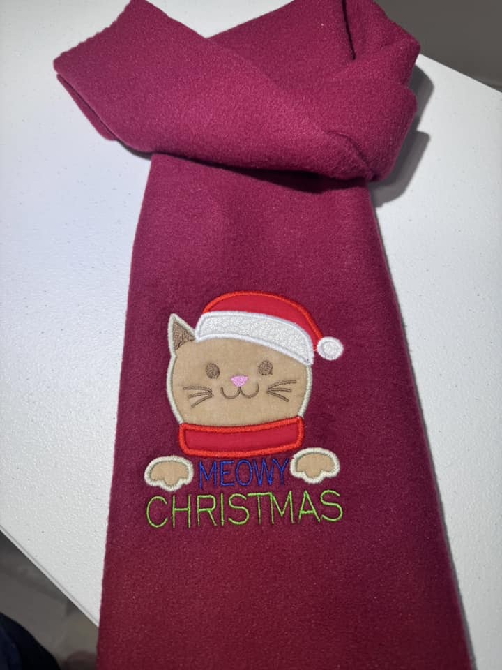 Meowy Christmas Applique