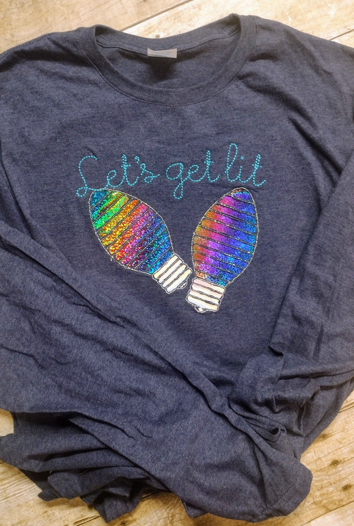 Christmas Bulb Reverse Applique Cut out Applique 4 sizes