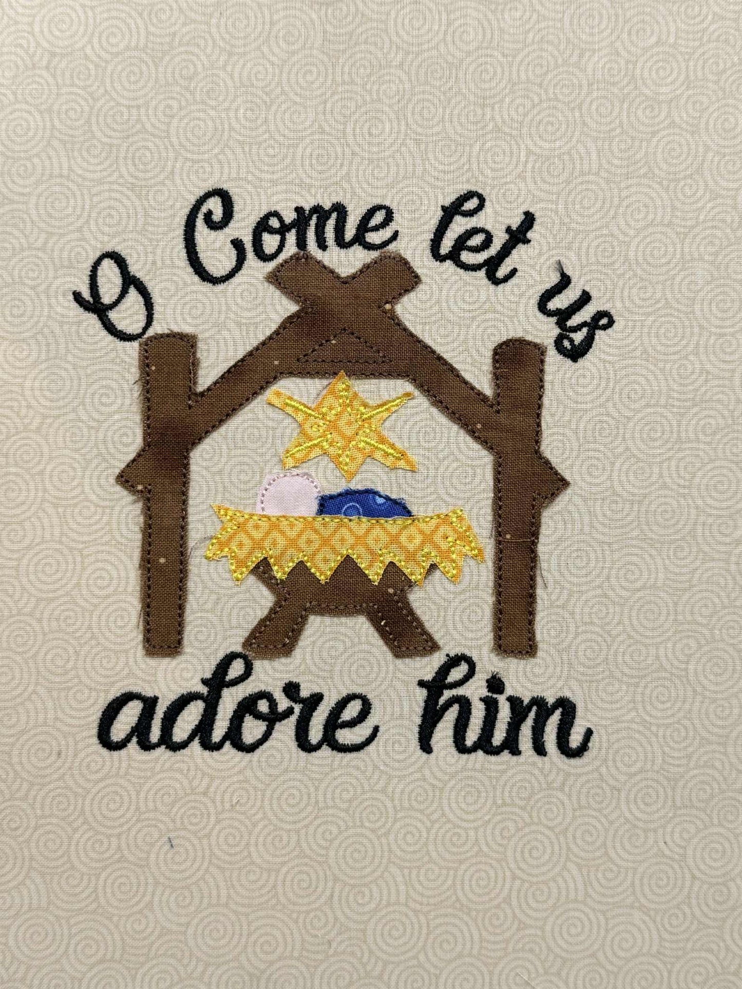 Adore Him Christmas Applique