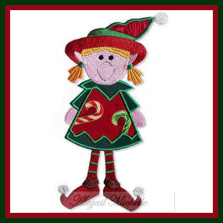 Elf Girl Applique - 3 Sizes!
