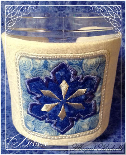 Snowflake Coffee Cozy, In The Hoop - 6x10