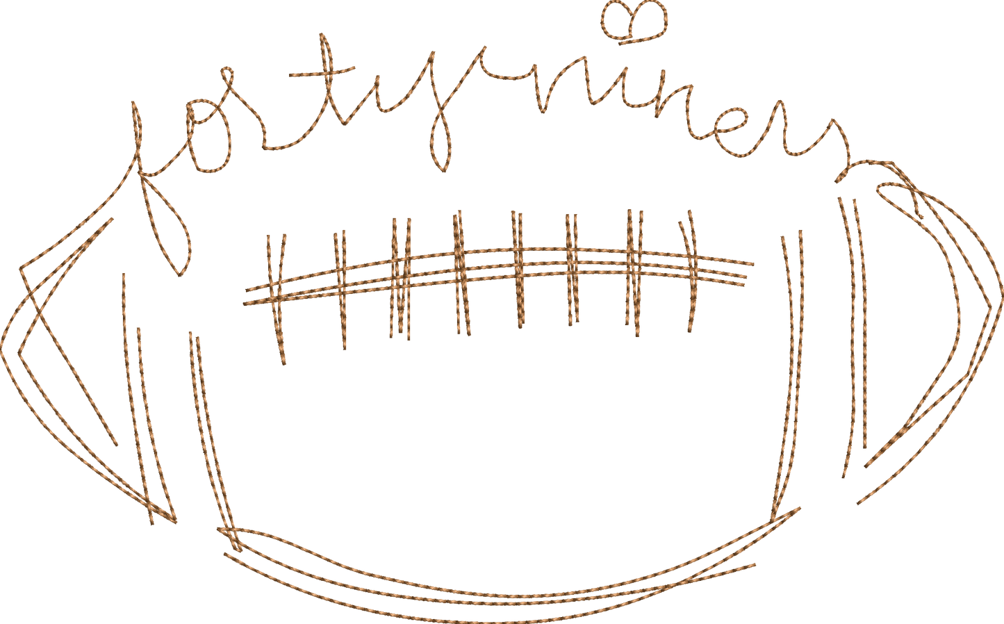 Niners Signature Mascot Football Bean Stitch