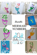 Mermaid Number Font Set