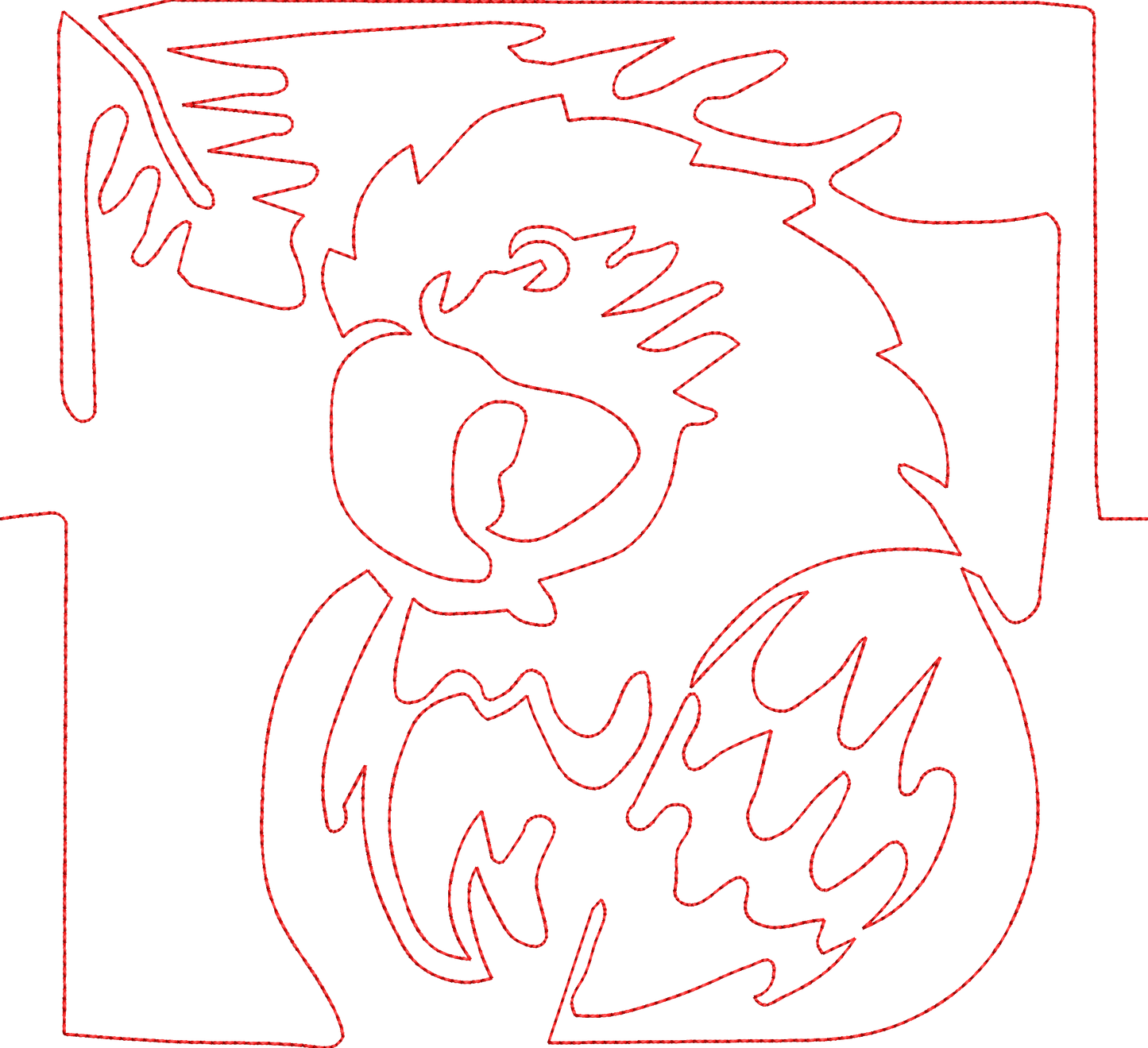 Parrot Quilt Stipple Bean Stitch