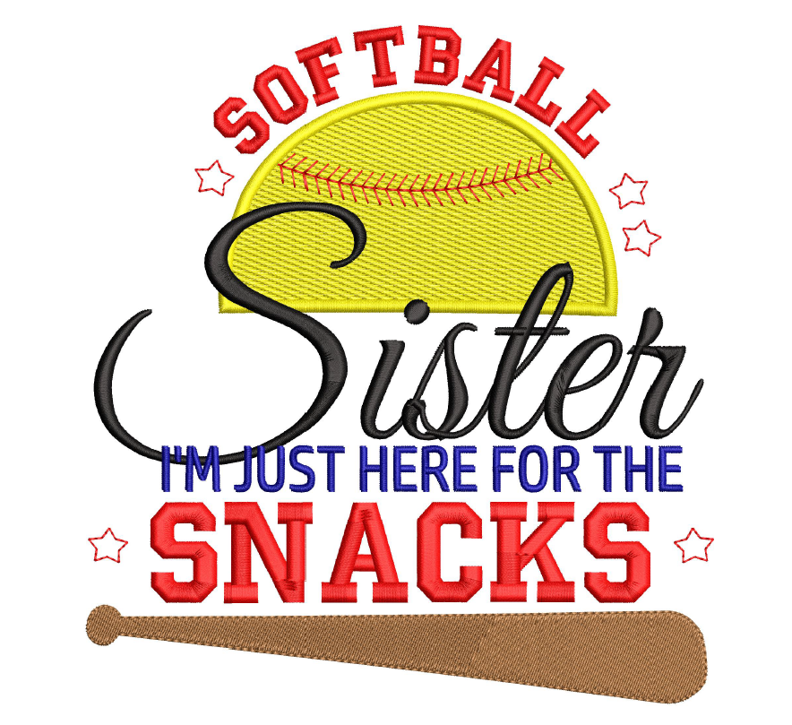 Softball Sister I came for the snacks