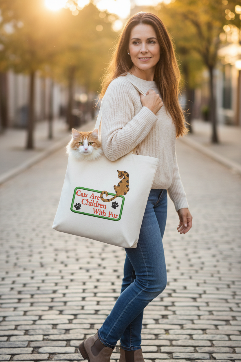 Cats are Children with Fur Applique