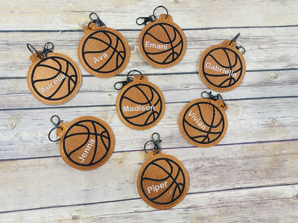 Basketball ITH Charm Key fob