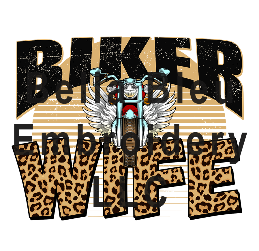 Biker Wife Leopard print Sublimation pgn file