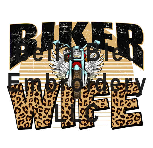 Biker Wife Leopard print Sublimation pgn file