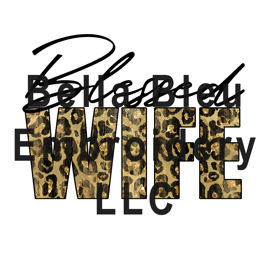 Blessed Wife Leopard print Sublimation pgn file