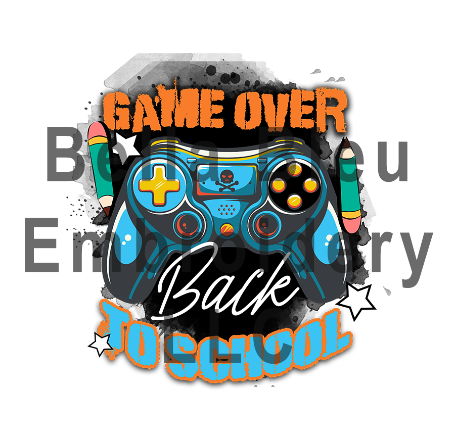 Back to School Gamer Sublimation pgn file