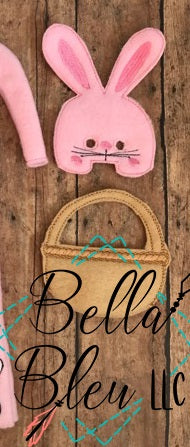 ITH Elf Inspired Christmas Story "Bunny Suit" with basket mask 2 piece