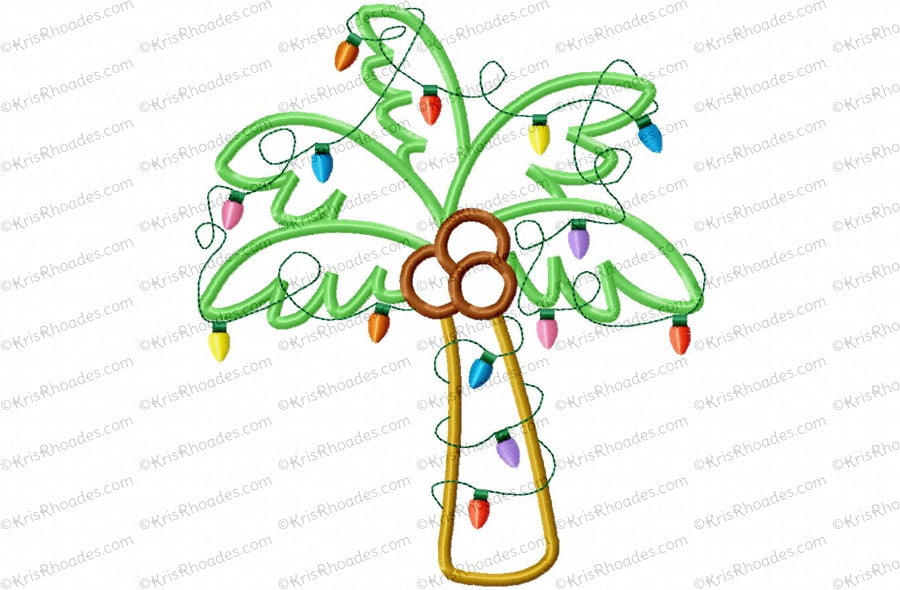 KRD Christmas Palm Tree Applique