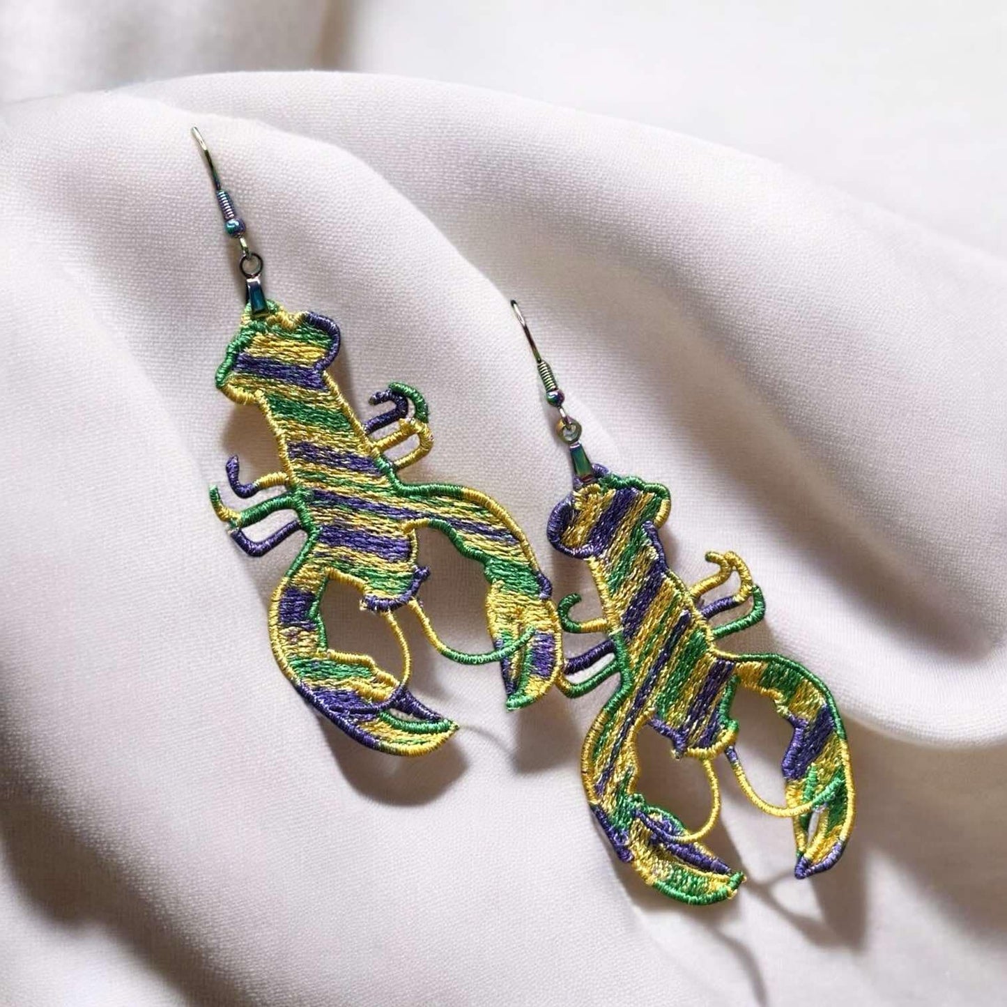 Mardi Gras ITH Crawfish Earrings