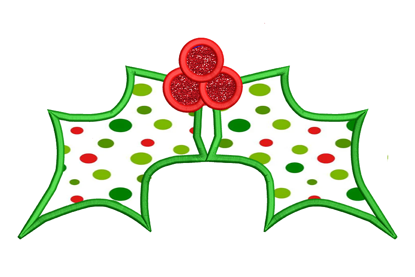 Holly Side Design Applique 4 sizes