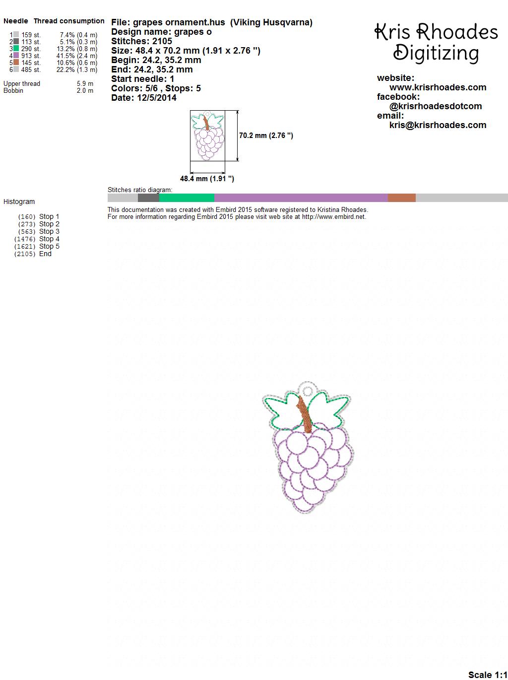 KRD - MY JESUS TREE GRAPES ORNAMENT