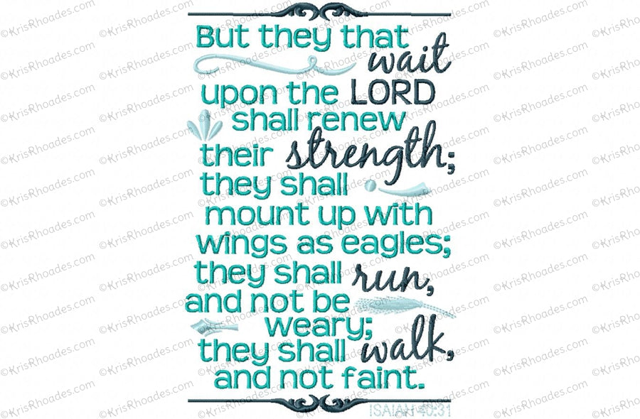 KRD Bible Verse Isiah 40-31