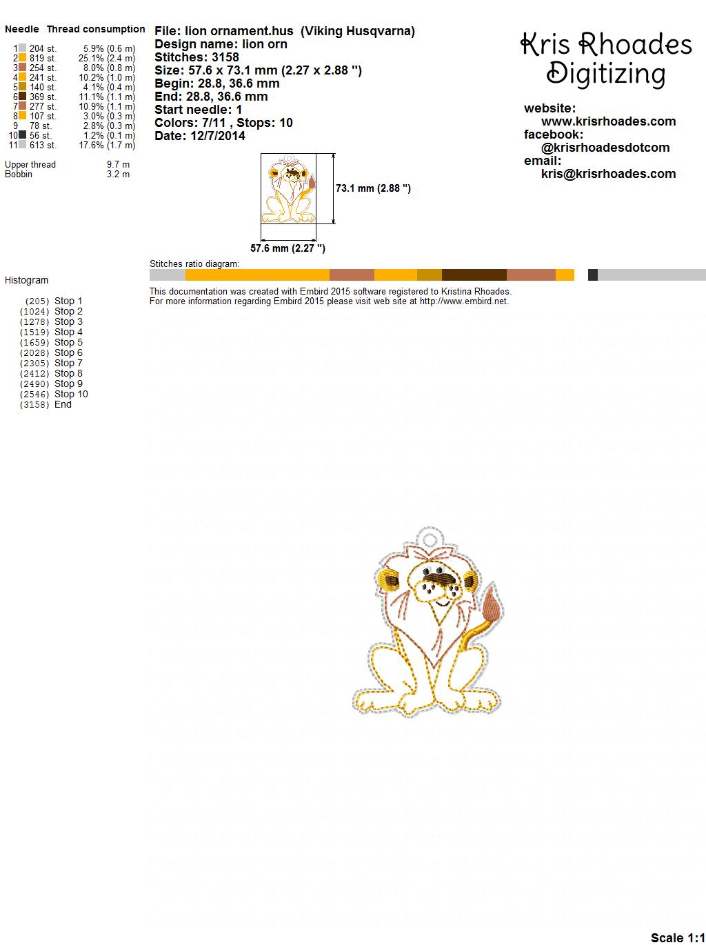 KRD - MY JESUS TREE LION ORNAMENT