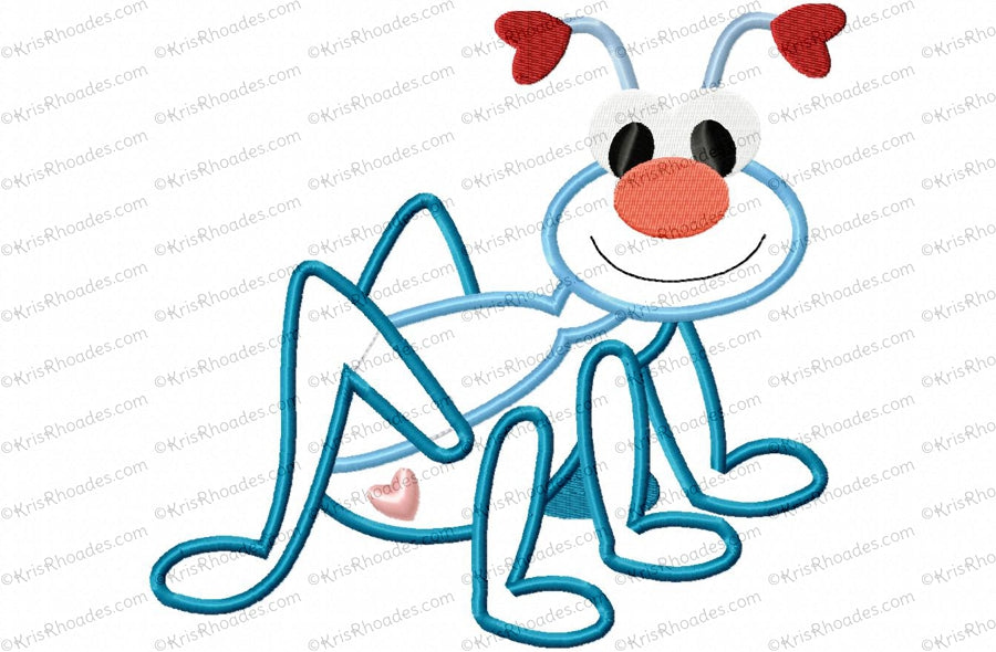 KRD Love Bug Cricket Applique