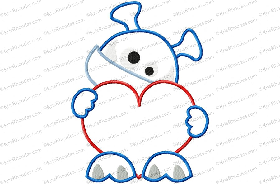 KRD Monster With Heart Applique