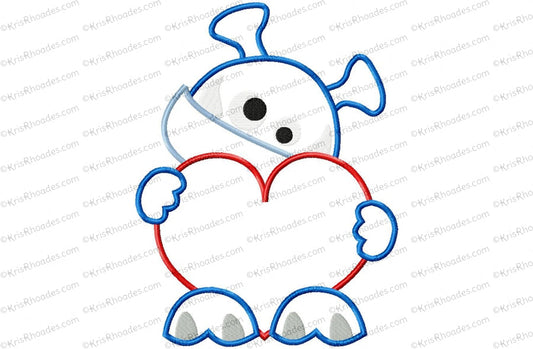 KRD Monster With Heart Applique