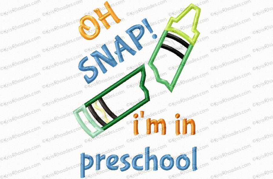 KRD Oh Snap Crayon Applique