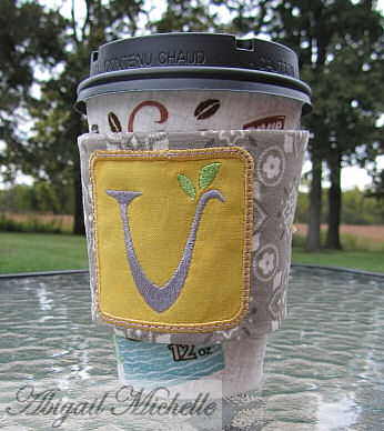 Coffee Cozy Monogram Alphabet Set ITH