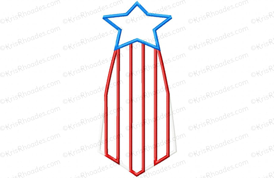 KRD American Flag Tie Applique