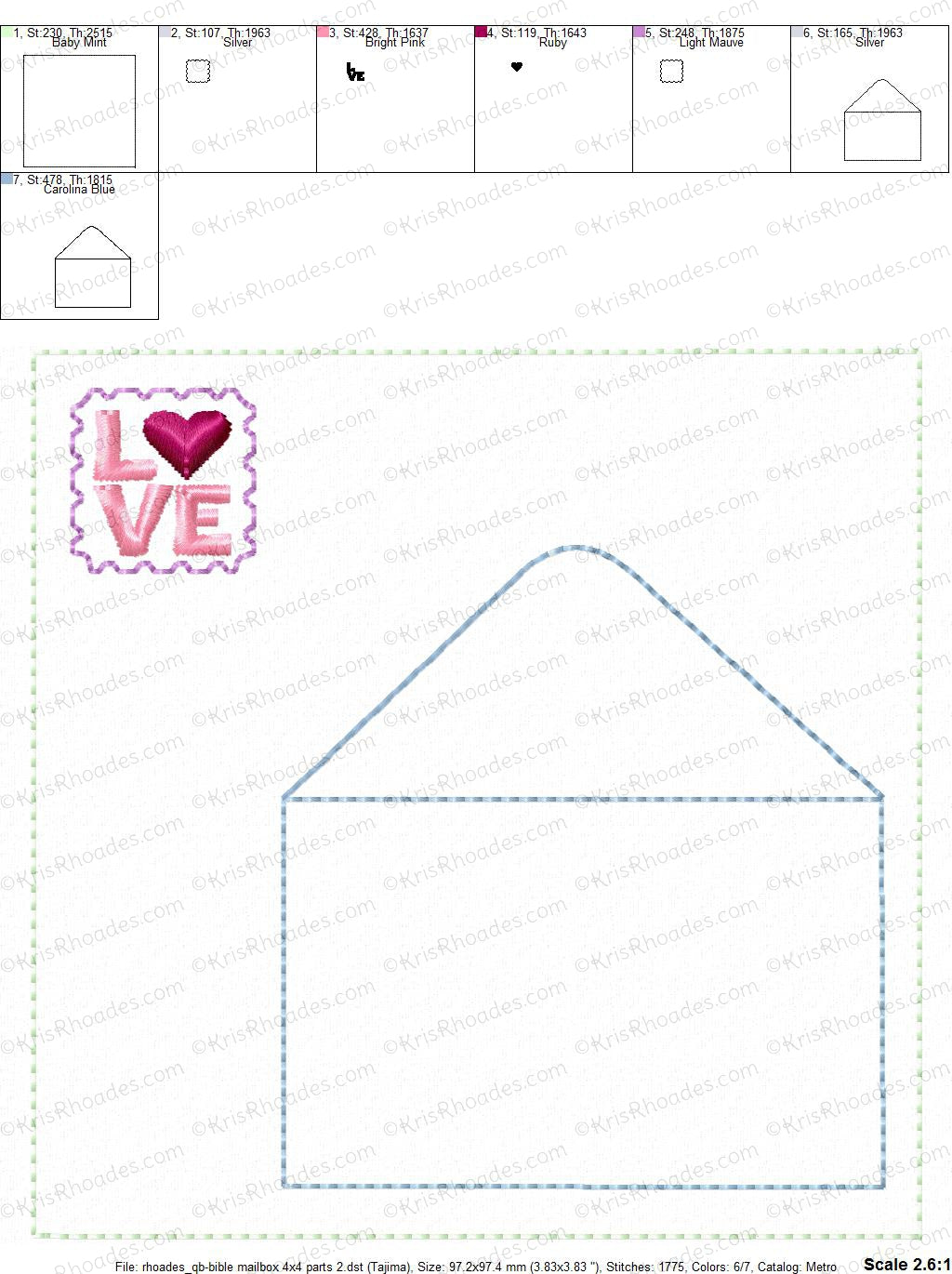 KRD Quiet Book Mailbox with letter 5x7 Page