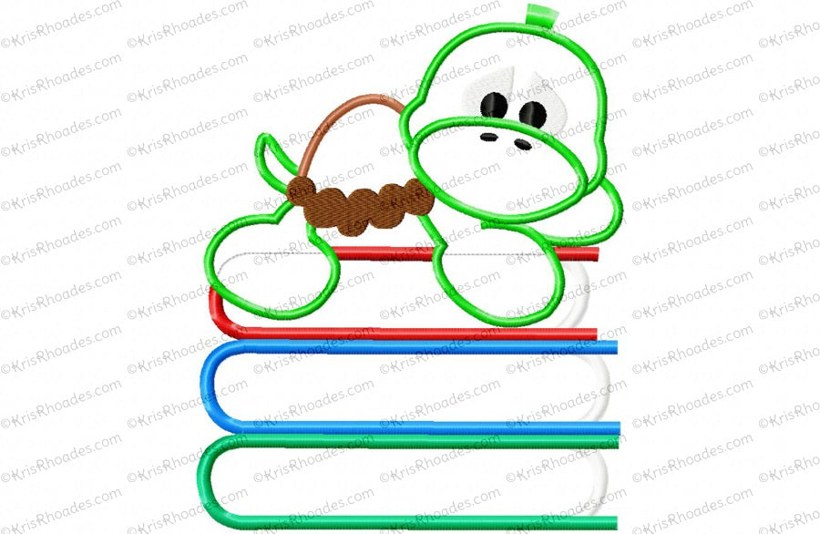 KRD Turtle On Books Applique