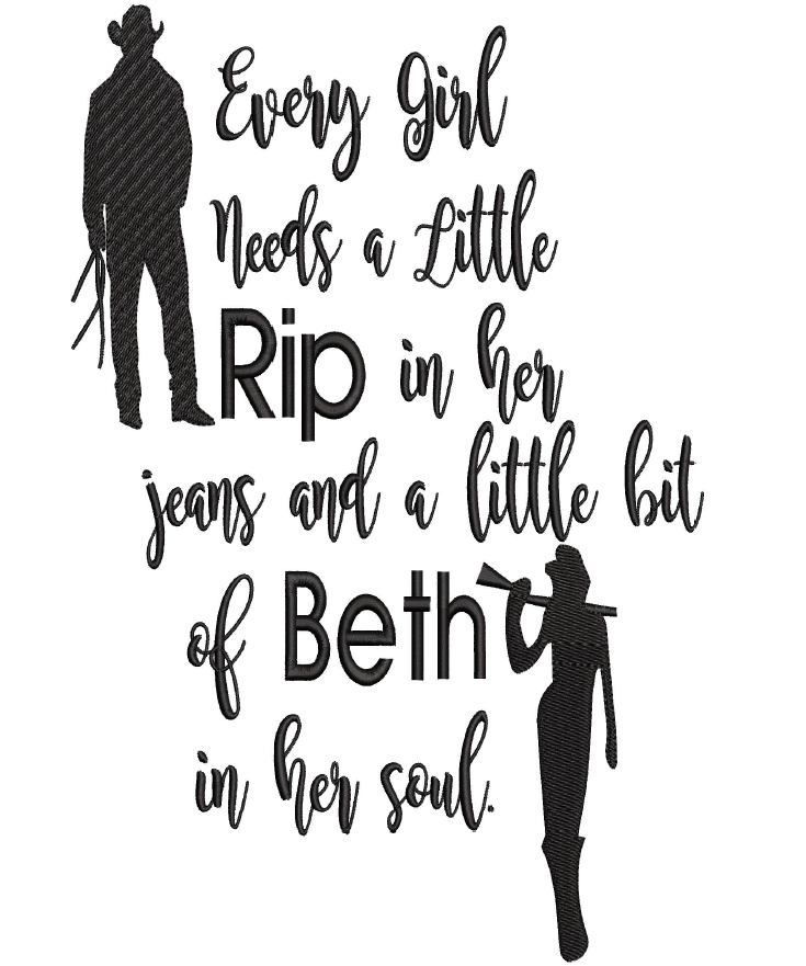 Rip Beth Word Art