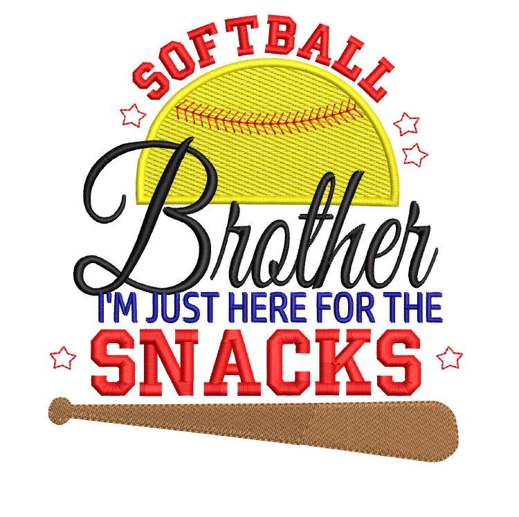 Softball Brother I came for the snacks