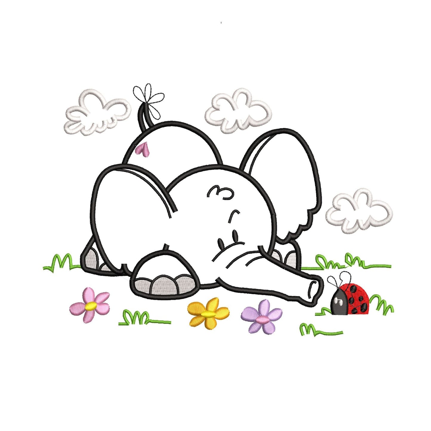 KRD Spring Elephant Applique