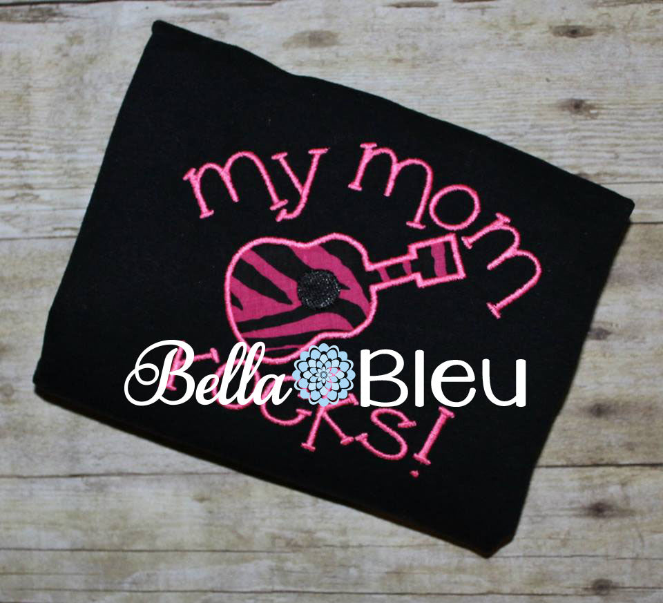 Guitar Machine Applique Embroidery Design Musical Instrument