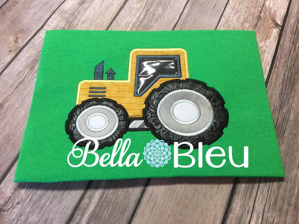 Farm Tractor Machine Applique Embroidery design