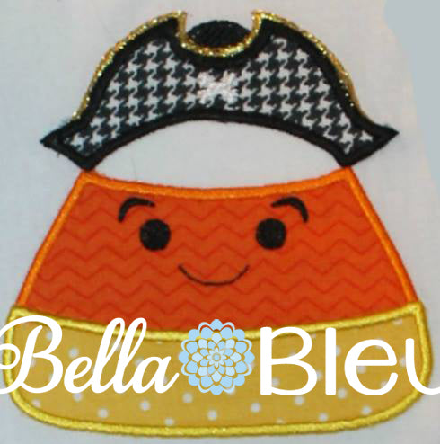 Halloween Pirate Candy Corn Machine Applique Embroidery Design