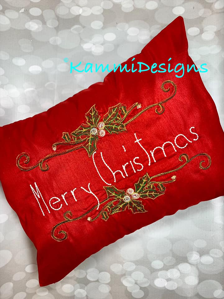 Holly Christmas Frame Scribble Sketchy