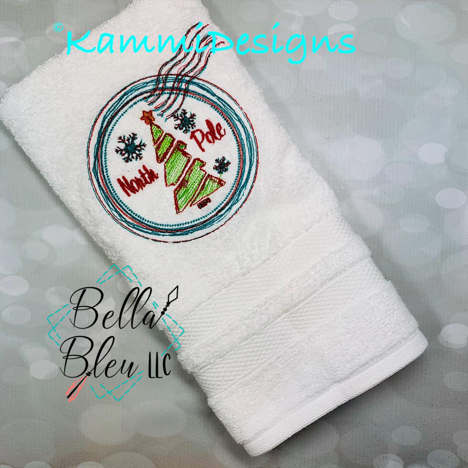 North Pole Christmas Stamp Scribble